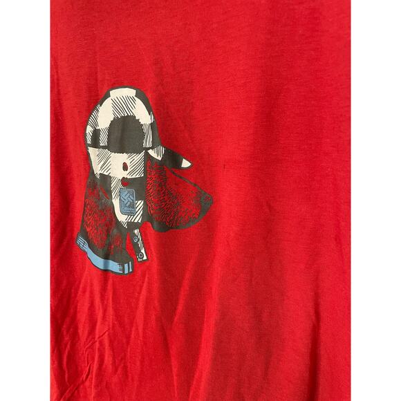 Columbia Men's Dog Graphic Long Sleeves Shirt Red L - Picture 3 of 5